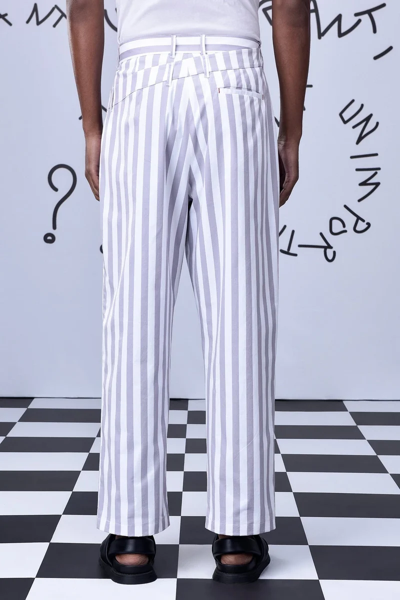 Genes Lecoanet Hemant  Chess Board Stripe Pants for Men | Best Price UAE